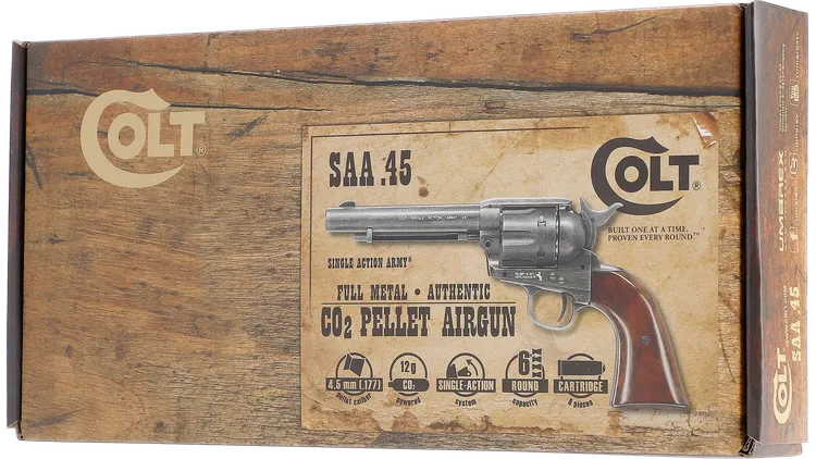 Colt SAA .45 Antiqued Revolver 4.5 mm (.177) Pellet, CO₂