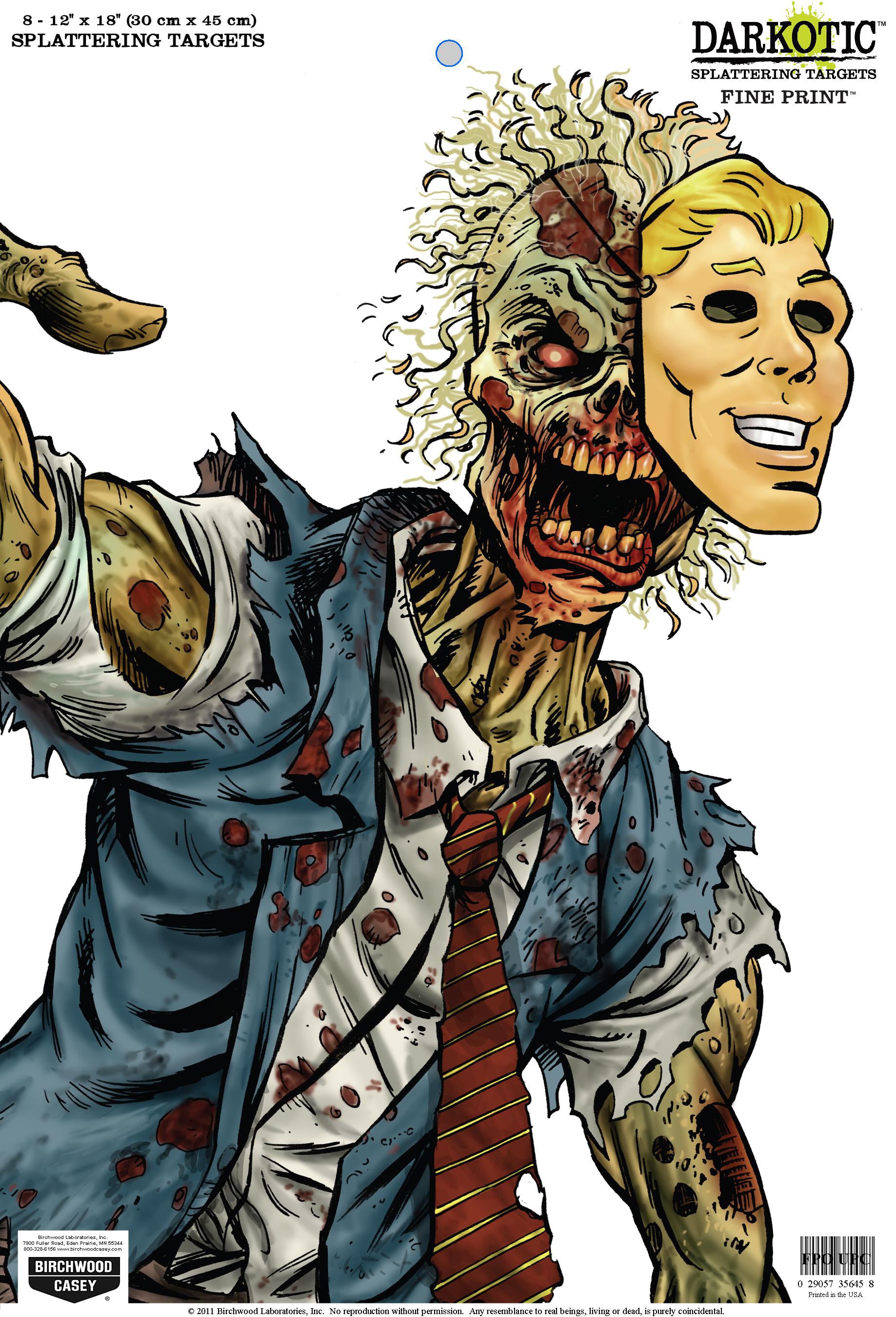 Darkotic Fine Print Zombie Splatter Targets - 8 Pack
