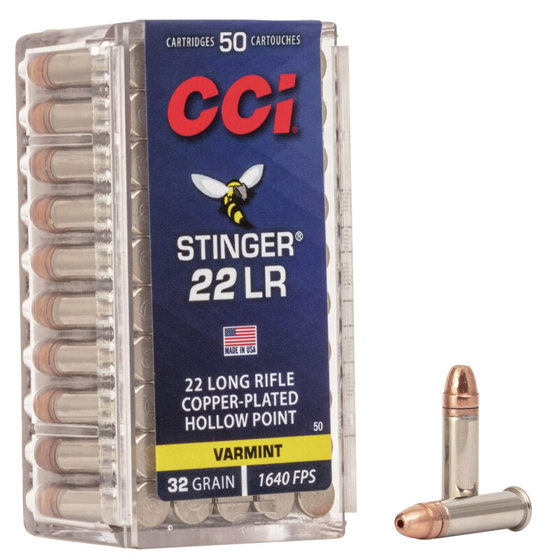 CCI .22LR Ammunition - 32gr - Stinger HP Lead