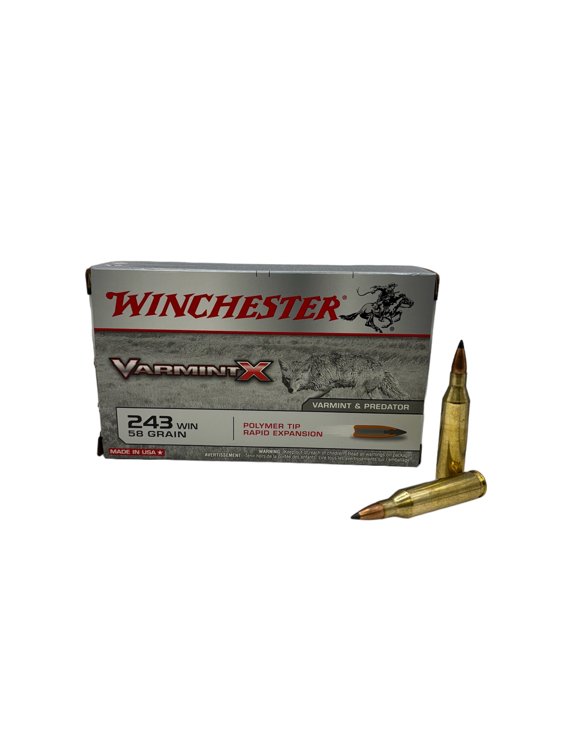 Winchester VarmintX .243 58GR Polymer Tip