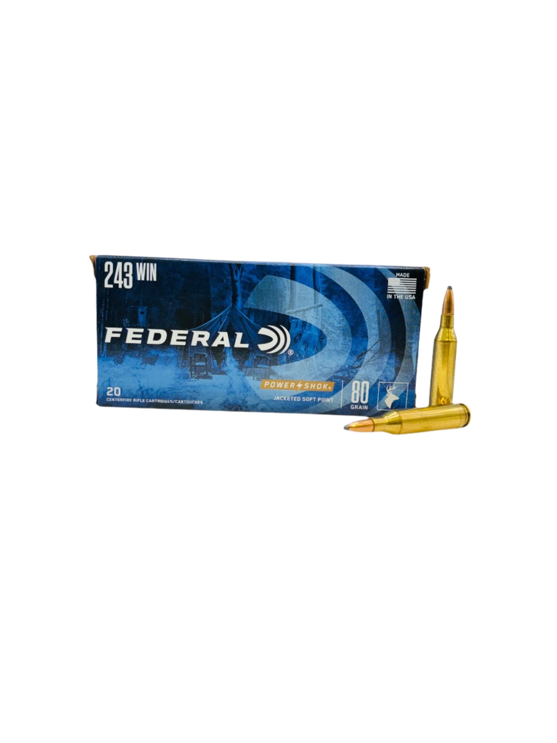 Federal .243 80GR Power Shok Soft Point