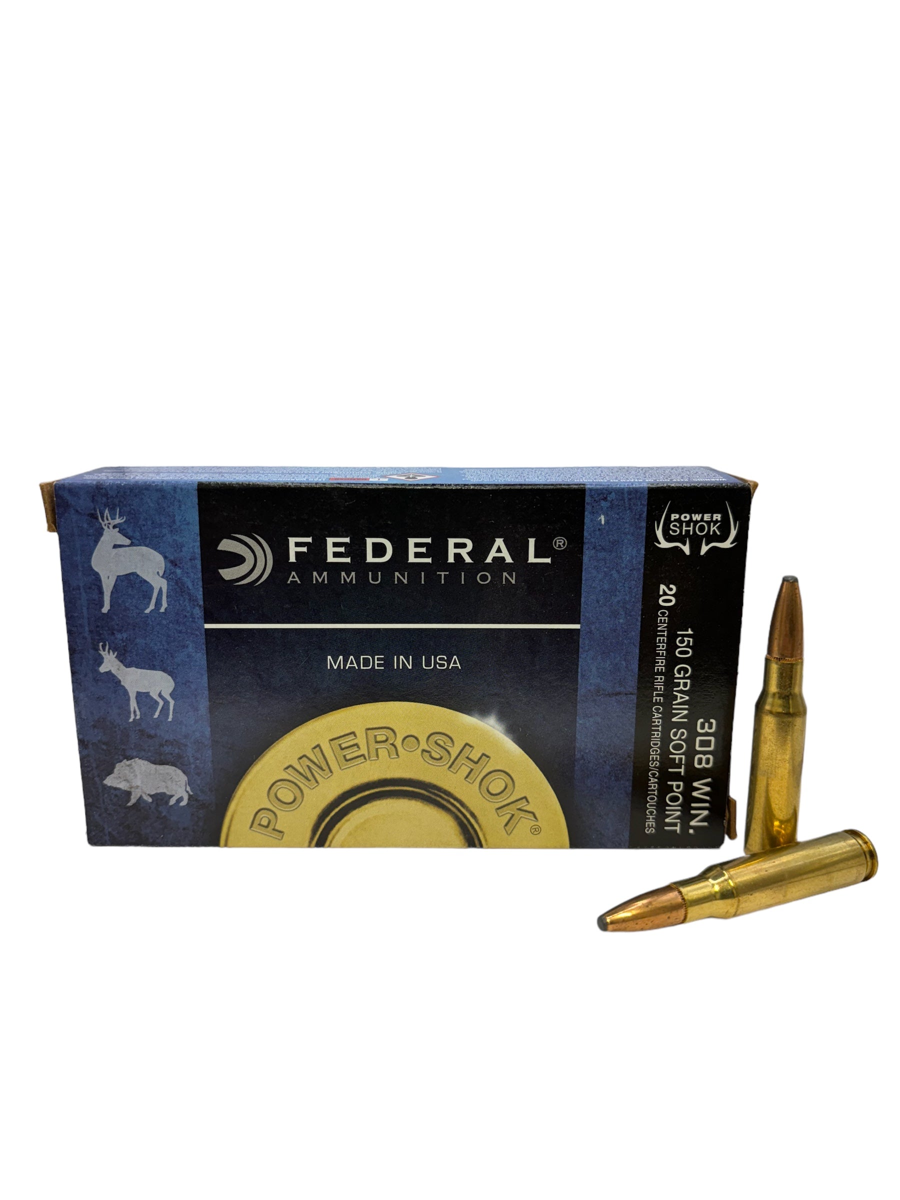 Federal Power Shok .308 150 GR Win Soft Tip