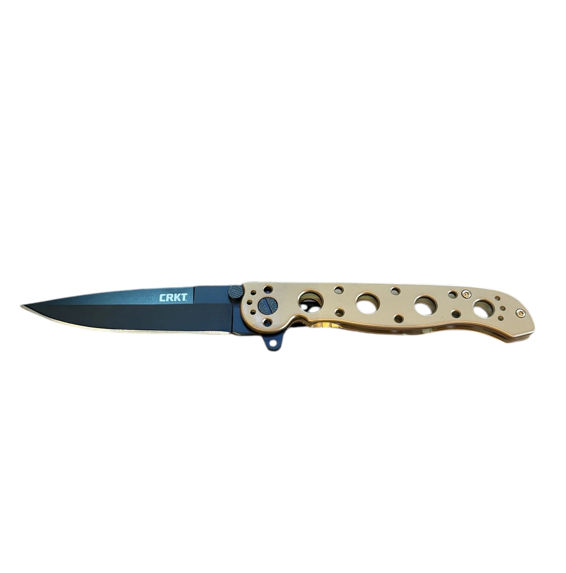 CRKT M16-03BK Carson 3.55" Stainless Steel Knife, Black Blade, Bronze Handle.