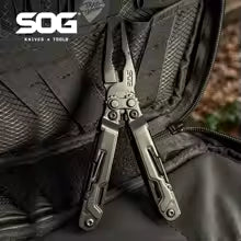 SOG PowerPint 18-in-1 Tactical Multi-Tool with Folding Pliers & Knife - EDC Pocket Gear for Outdoor, Hiking, Camping Survival