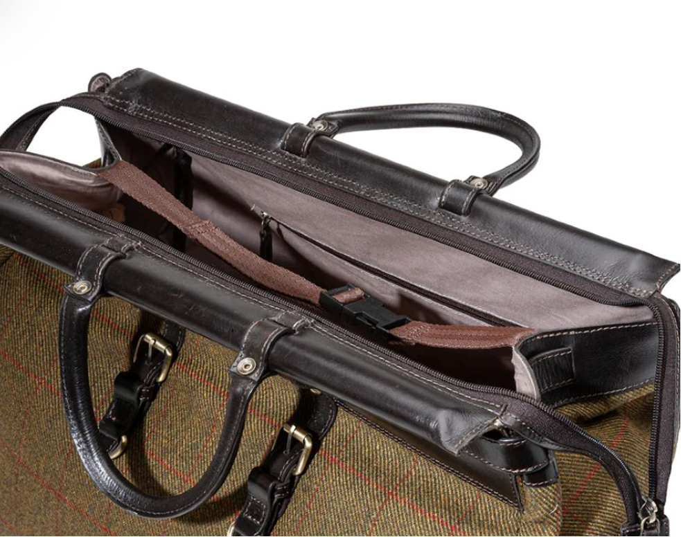 Parker Hale Hambledon Tweed Weekender Bag