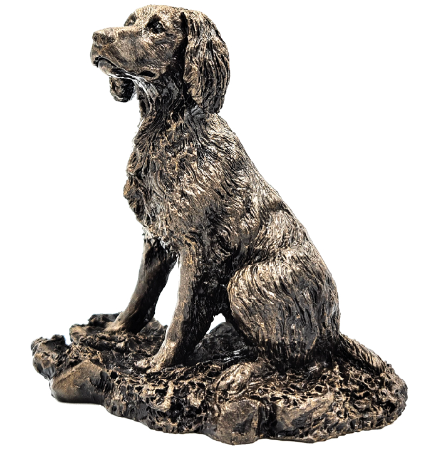 Patina Bronze sculpture Spaniel Sitting