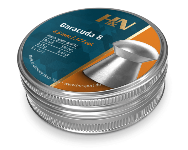 H&N Baracuda 8 .177cal Pellets (500)