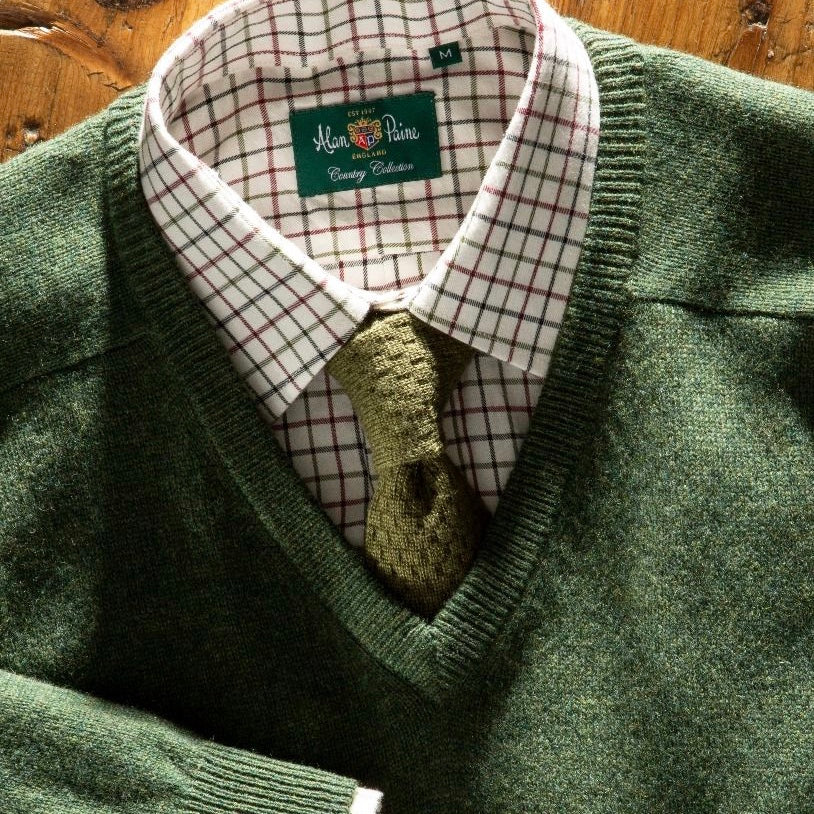 Alan Paine Streetly Lambswool Vee Neck Jumper