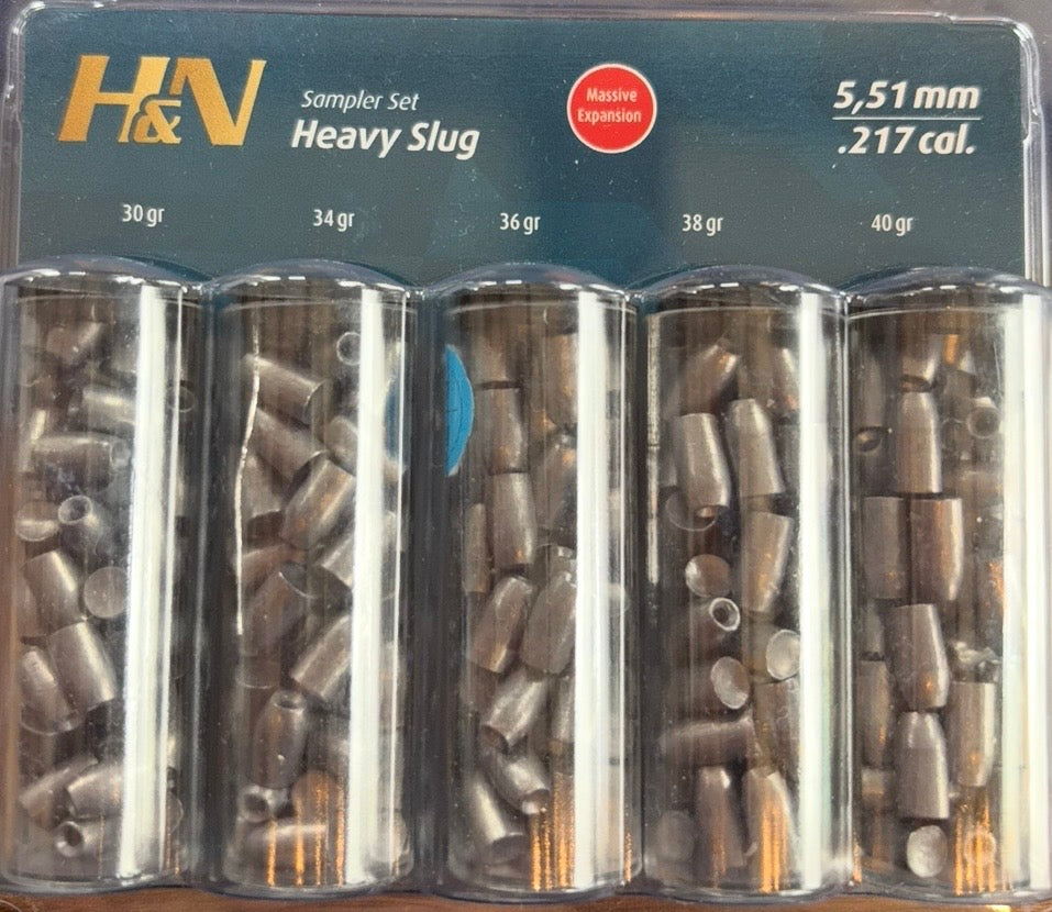 H&N Heavy Slug .217 (.22 5.51mm) Sampler Set