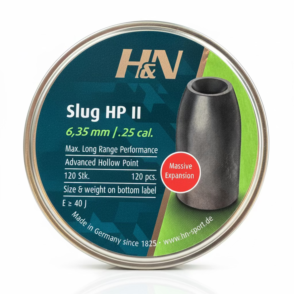 H&N Slug HPII .249 (.25 6.34mm) 30g Pellets 120 Per Tin