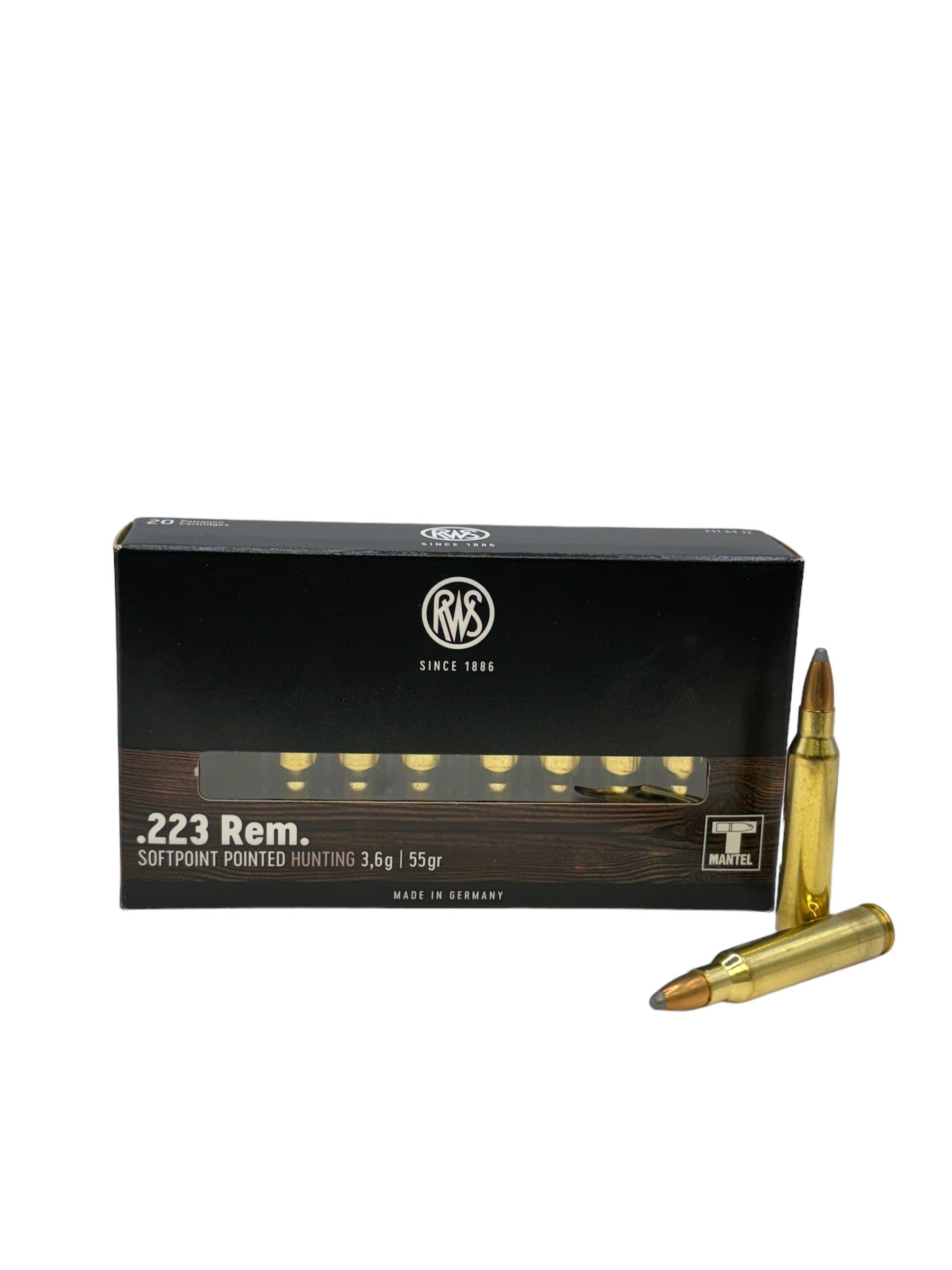 RWS .223 Rem 55GR Teilmantel Spitz Soft Point