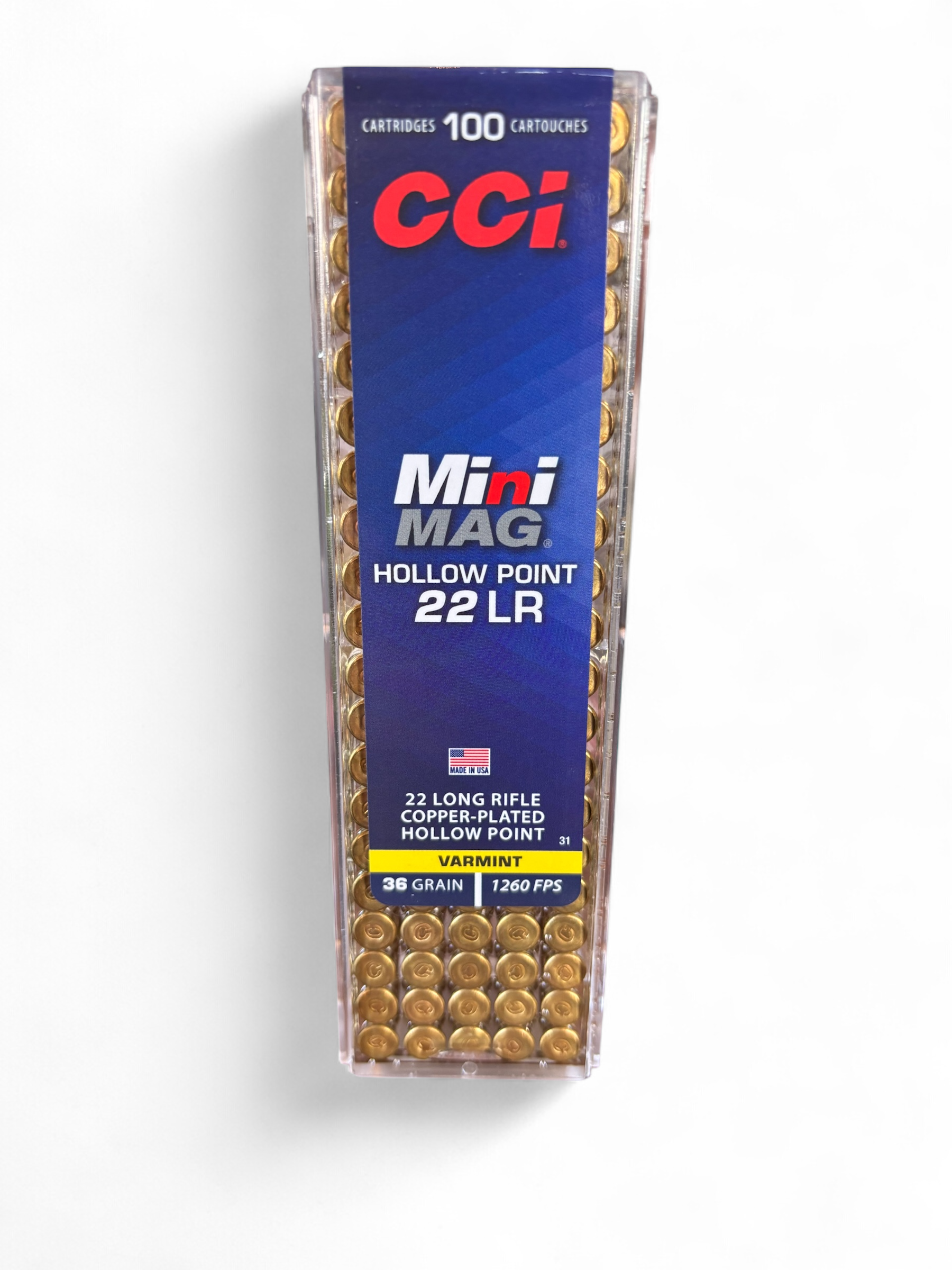 CCI .22LR 36gr Mini Mag Copper  HP RF