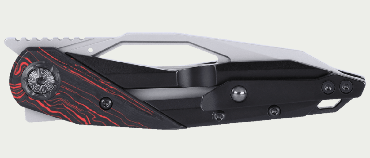 CRKT NUCLEUS RED FRAME LOCK - Folding EDC Pocket Knife (5702)