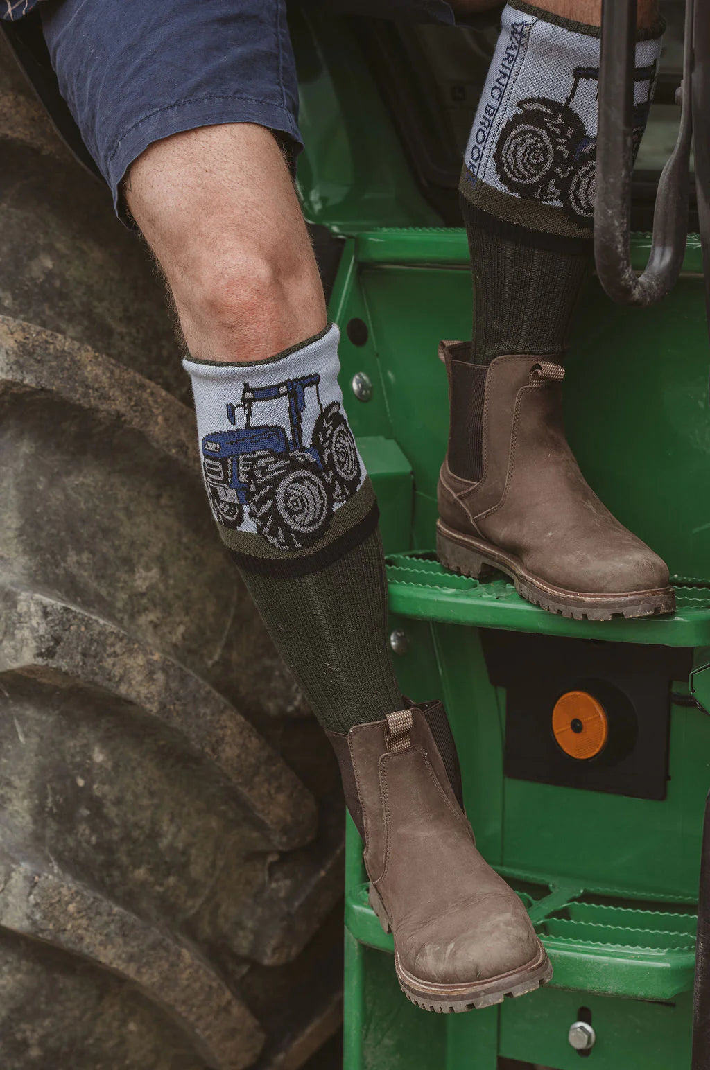 Waring Brooke shooting socks Tread and Tractor- Blue