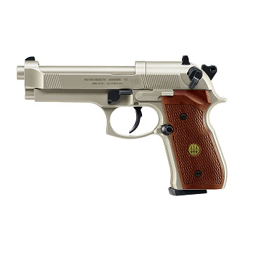 Beretta M92 FS Nickel with Wooden Grips